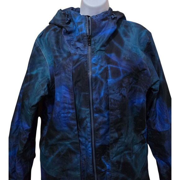 The North Face Mens SP Hooded Waterproof Jacket Blue/Black Geometric Pattern ski - Picture 2 of 15